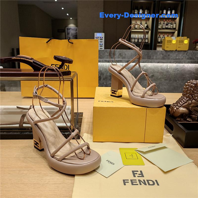 F**di color block haute couture sandals