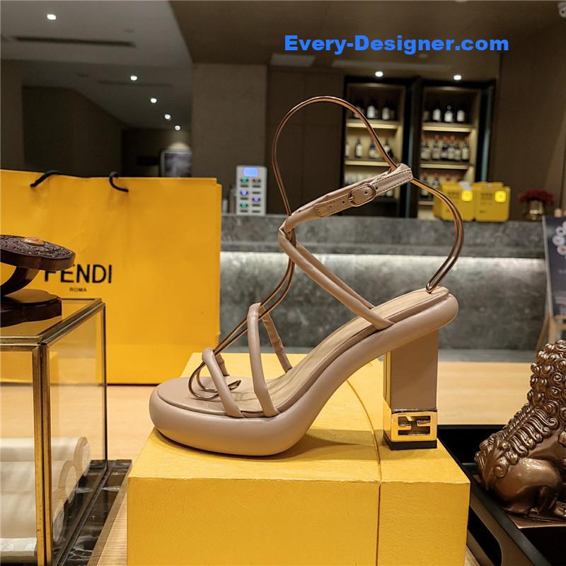 F**di color block haute couture sandals