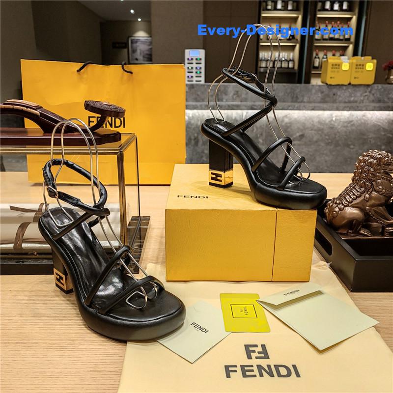 F**di color block haute couture sandals