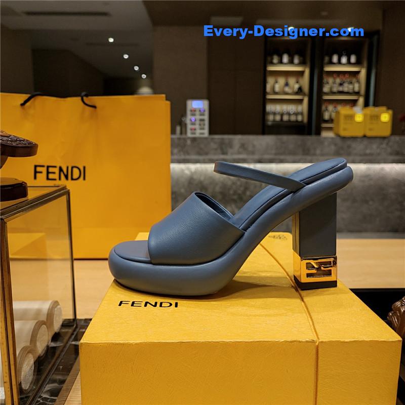 F**di block heel sandals