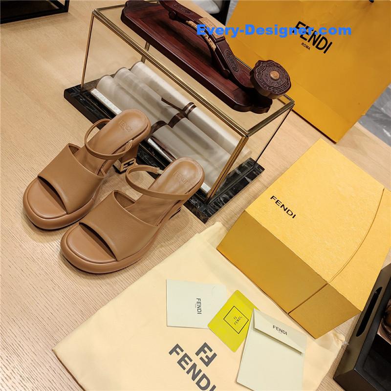 F**di block heel sandals
