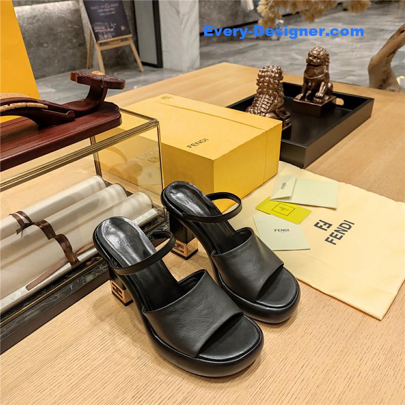 F**di block heel sandals