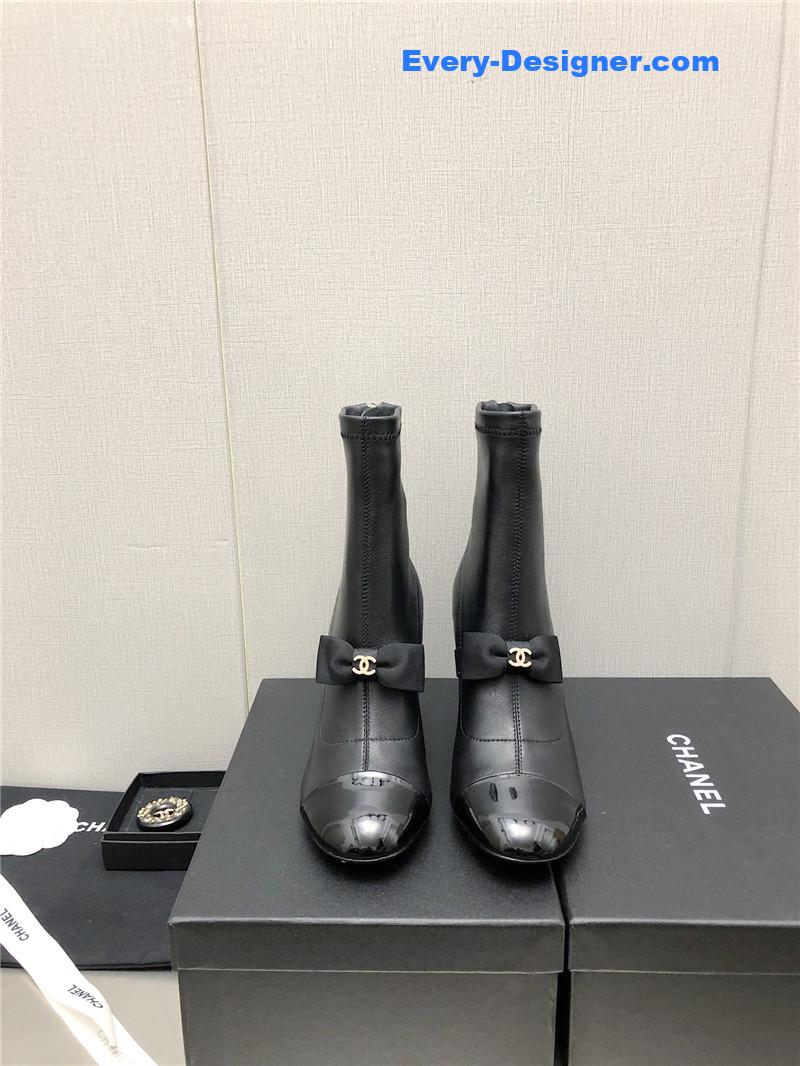 CC explosion bow snow white short boots