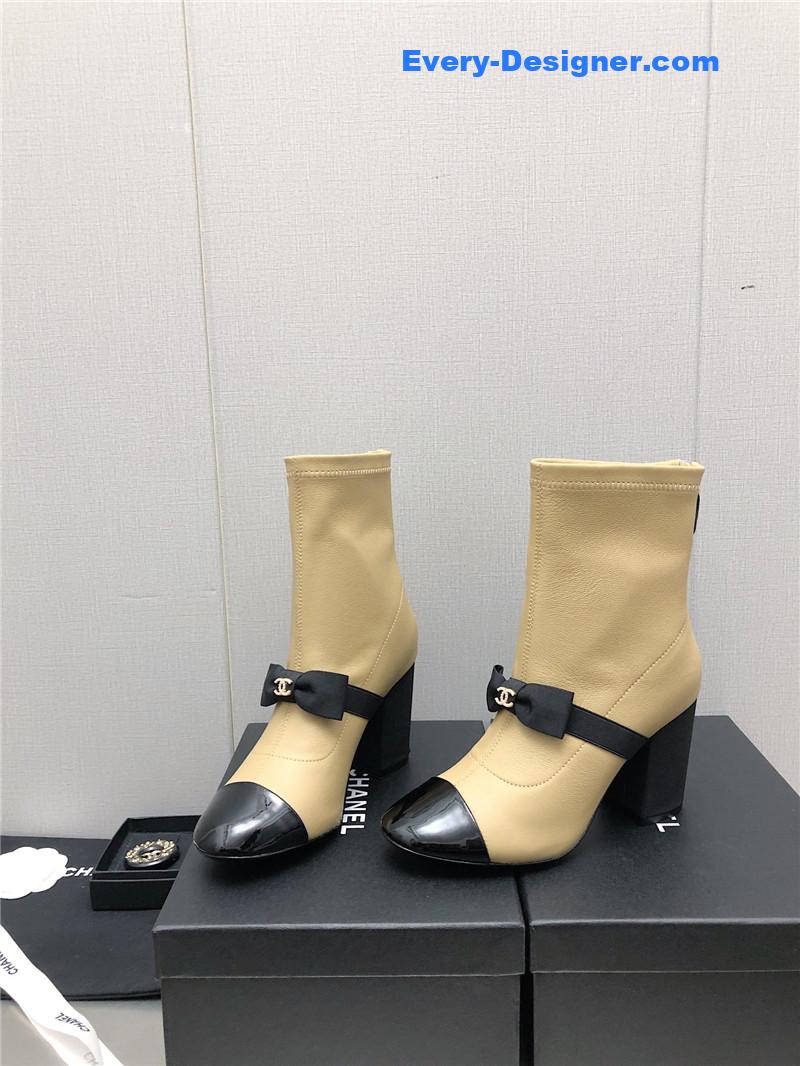CC explosion bow snow white short boots