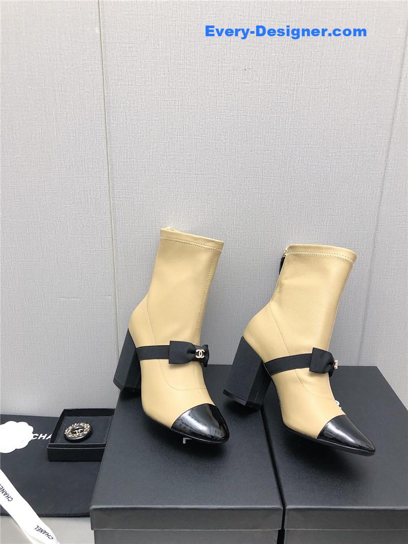 CC explosion bow snow white short boots
