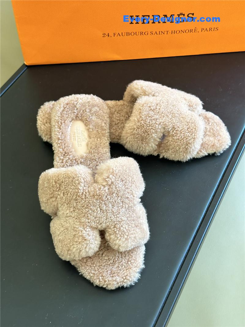 H**me5 fur roll cake hair h slippers