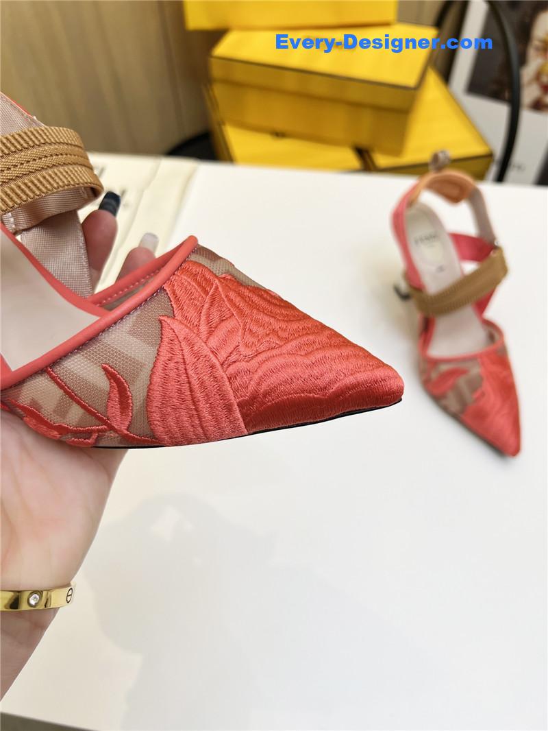 F**di slingback hummingbird pumps