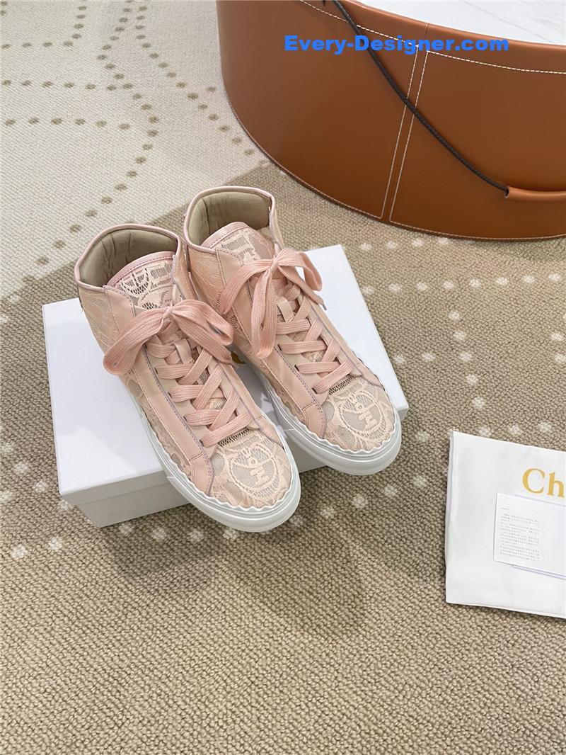 Chloe Classic Petal Sole Summer Lace Loafers