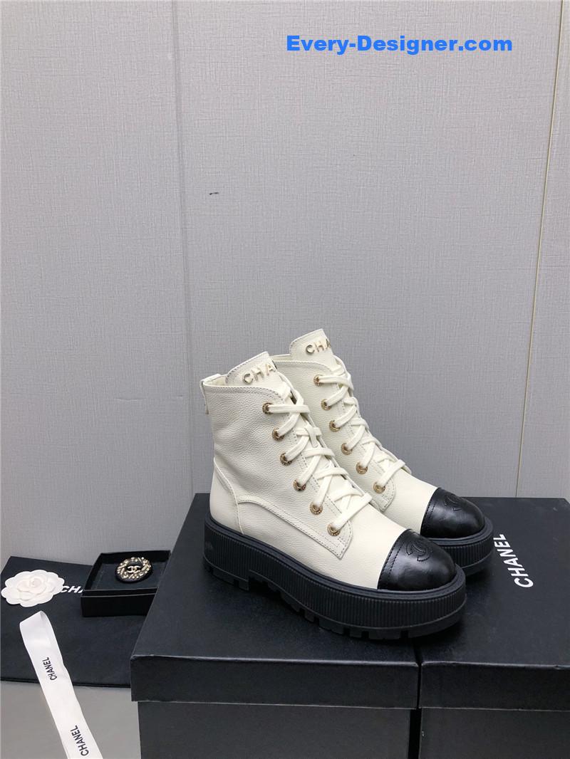 CC C buckle platform Martin ankle boots