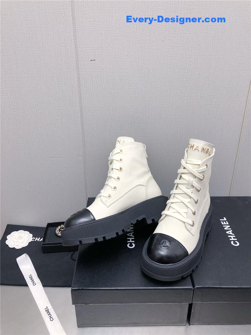 CC C buckle platform Martin ankle boots