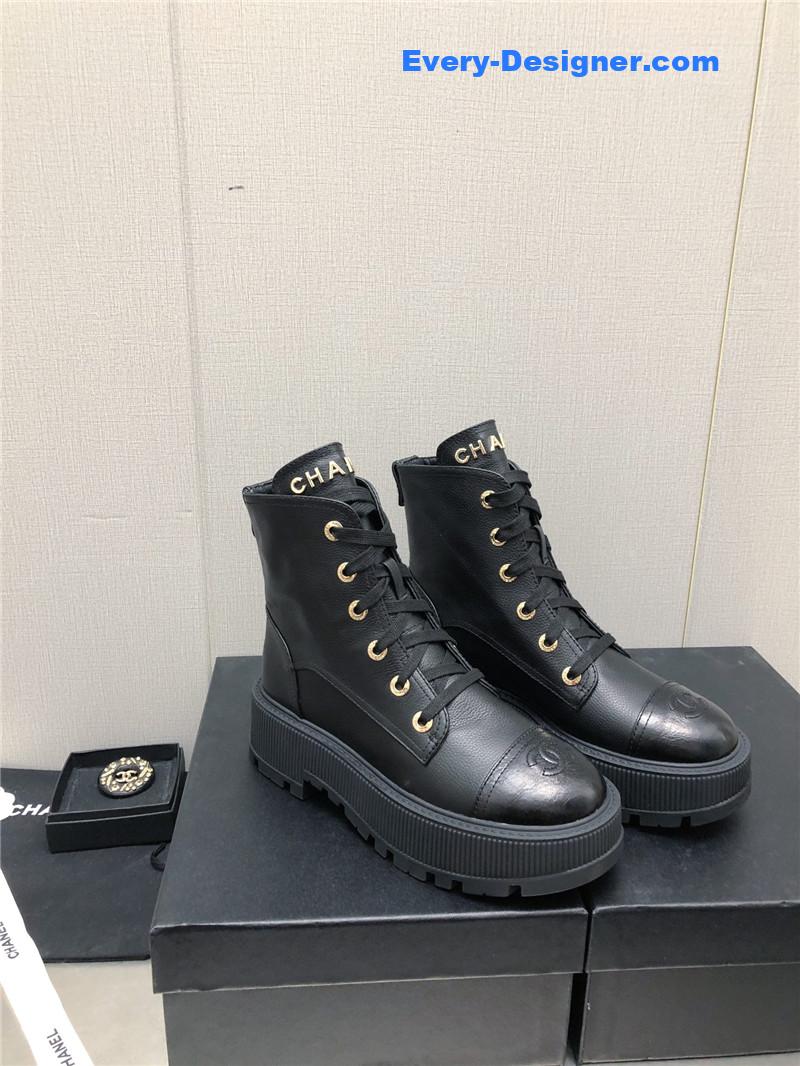 CC C buckle platform Martin ankle boots