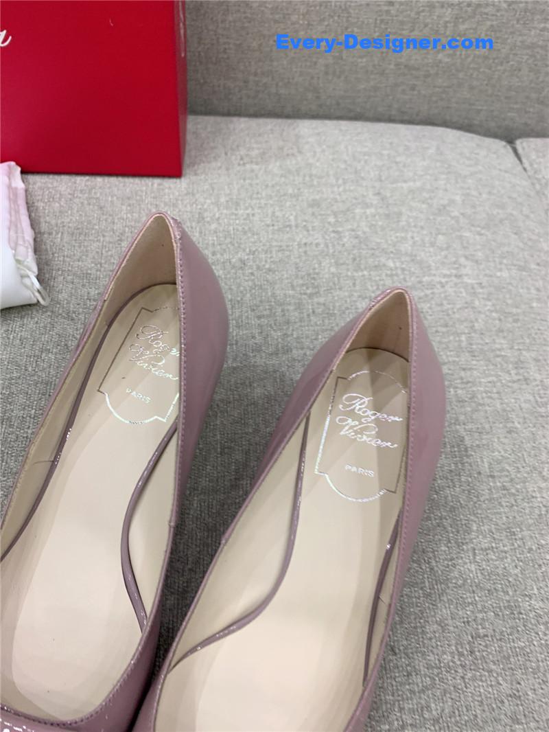 roger u1u1er new leather buckle cat heel shoes