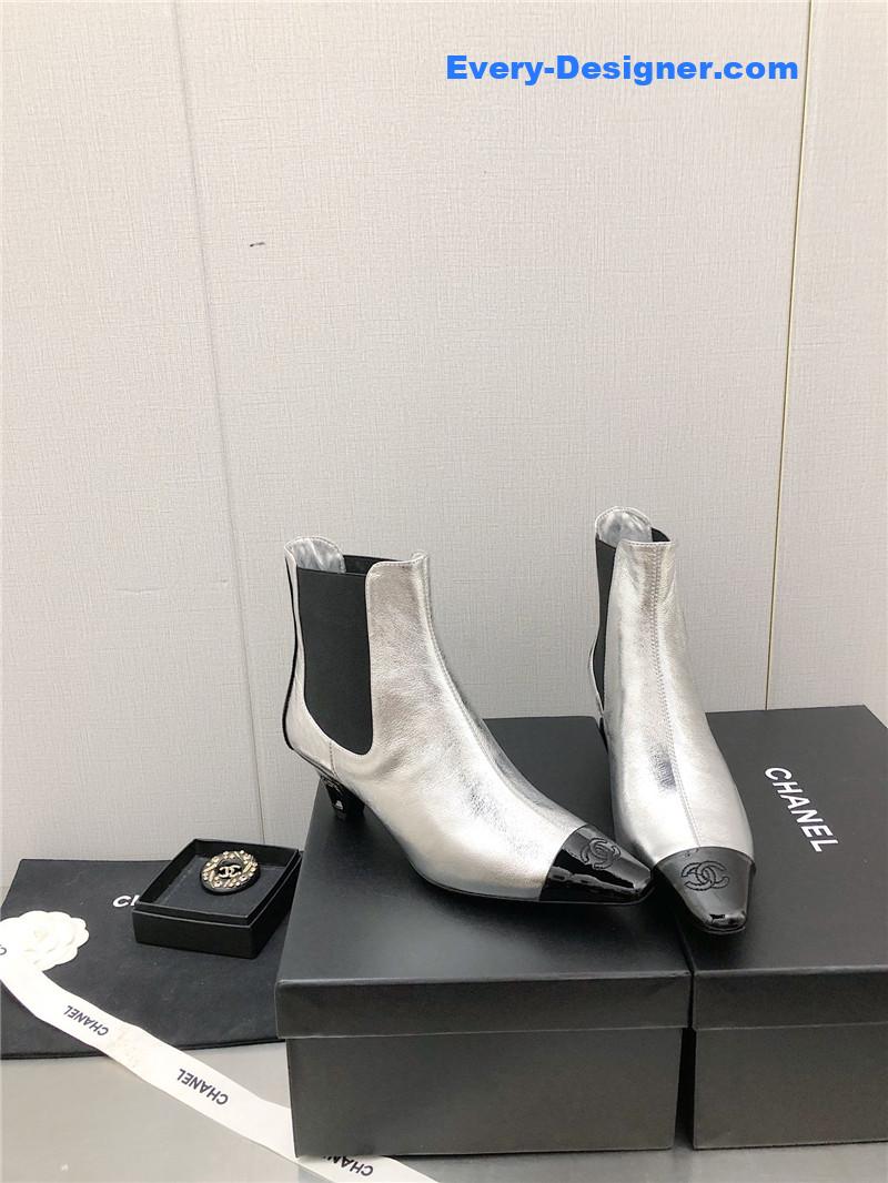 CC classic color block ankle boots