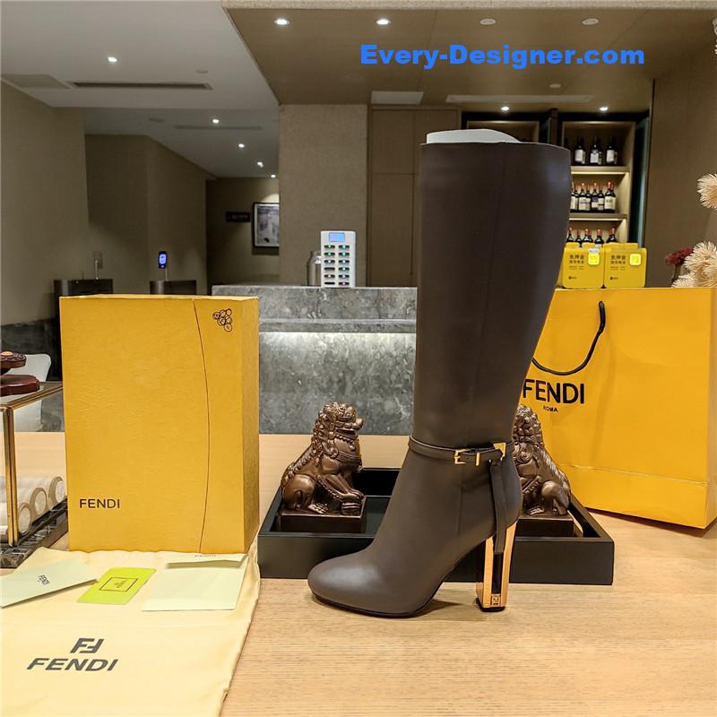 F**di electroplated high heel boots