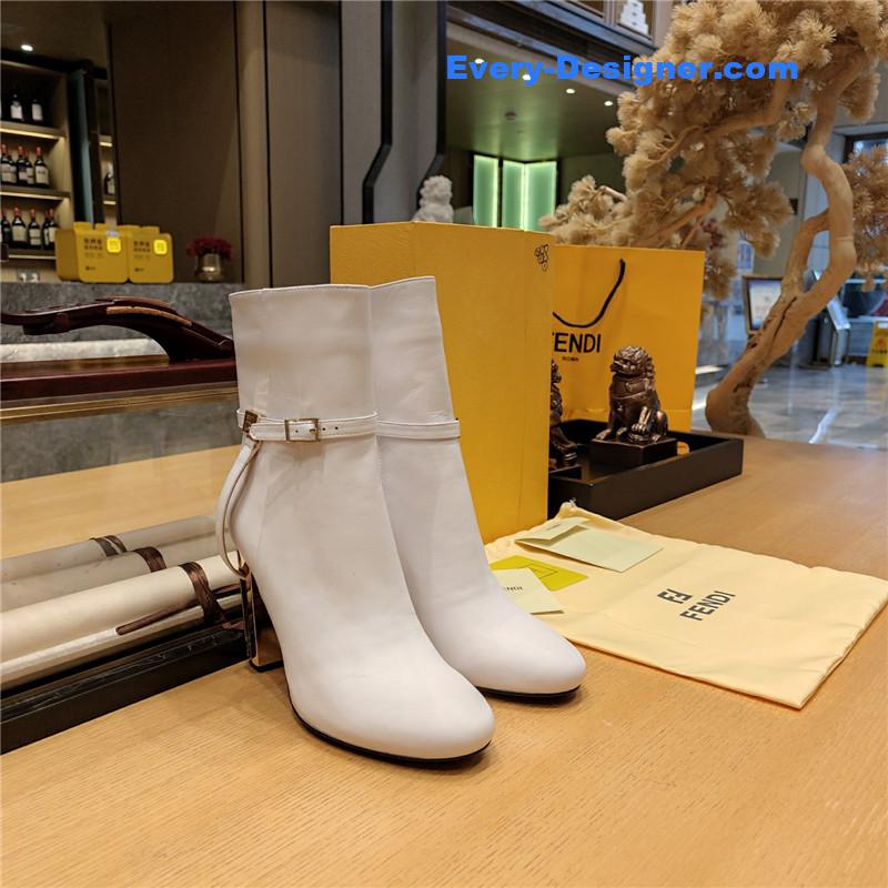 F**di electroplated high heel ankle boots