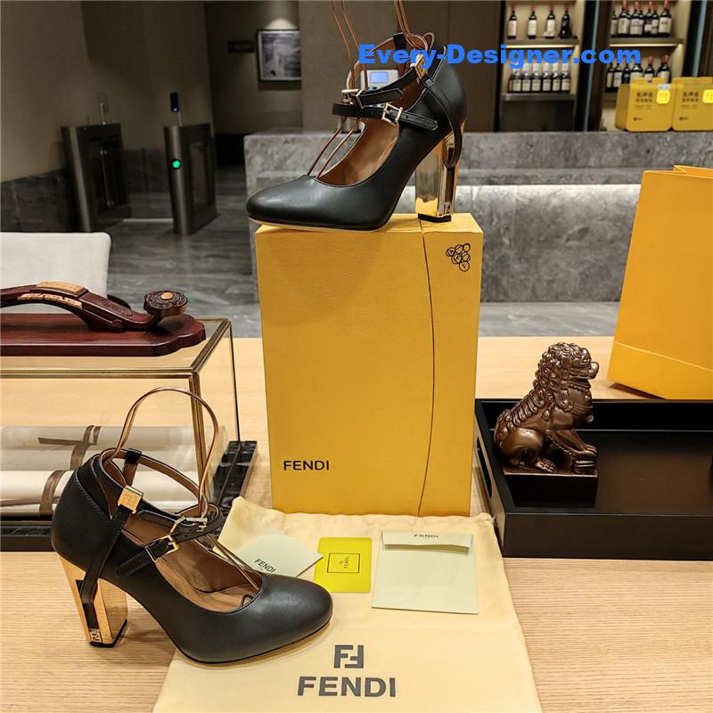 F**di electroplated high heel sandals