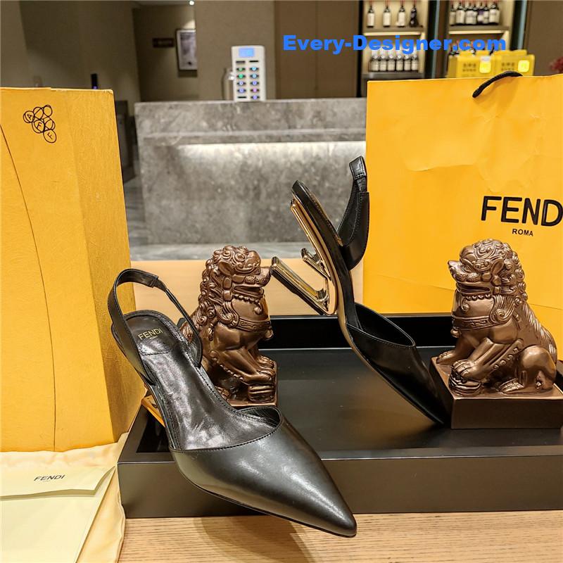 F**di back strap toe high heels