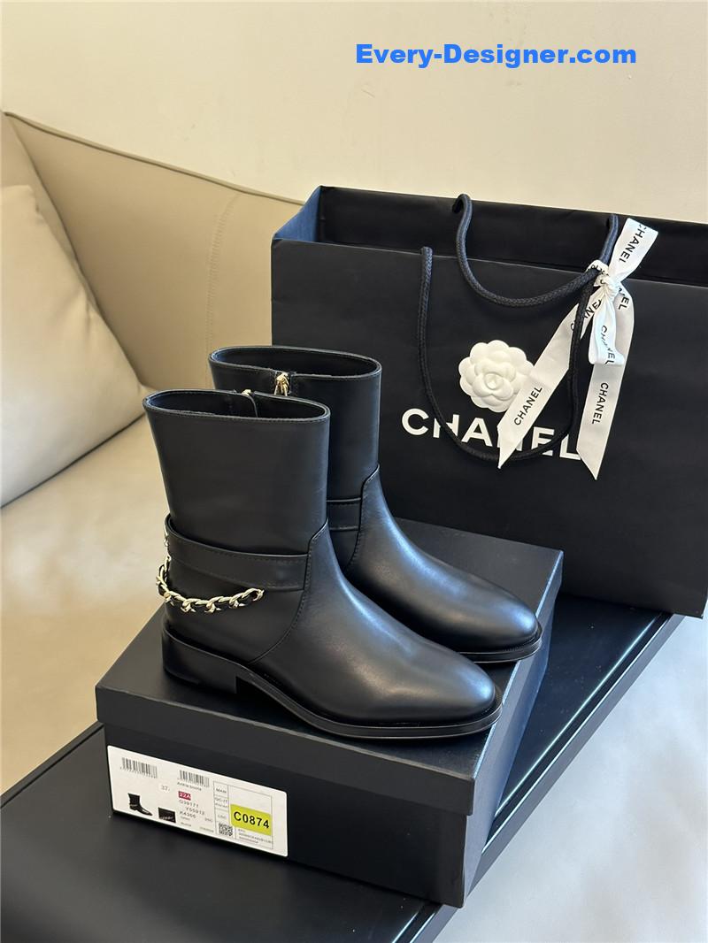 CC autumn winter chain ankle boots