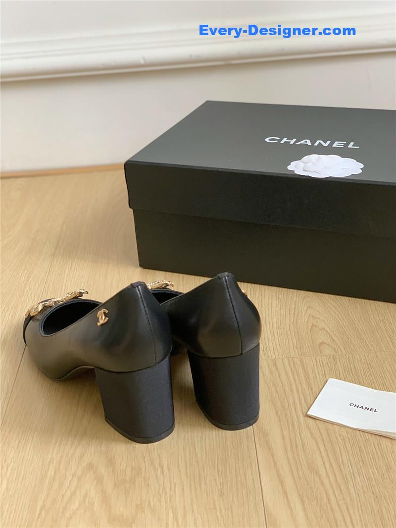 cc double c butterfly D1am0nd buckle shoes