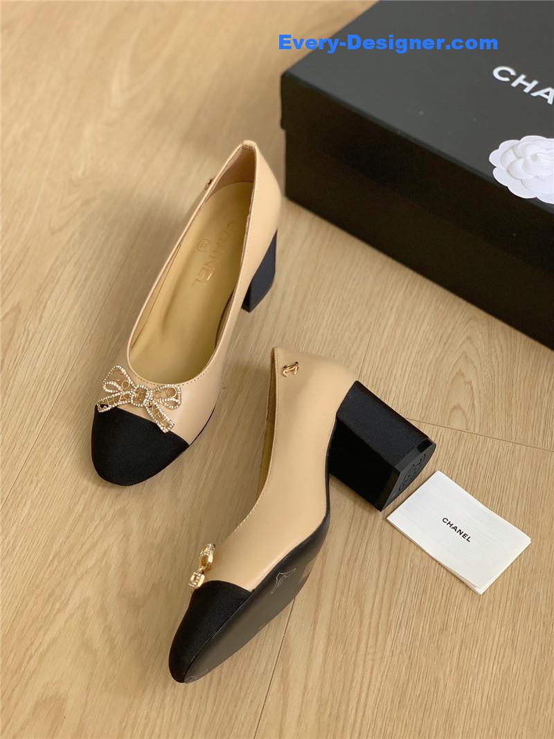 cc double c butterfly D1am0nd buckle shoes