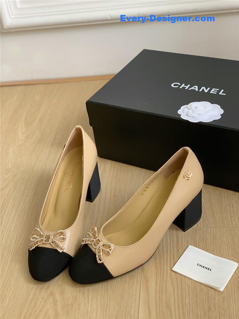 cc double c butterfly D1am0nd buckle shoes