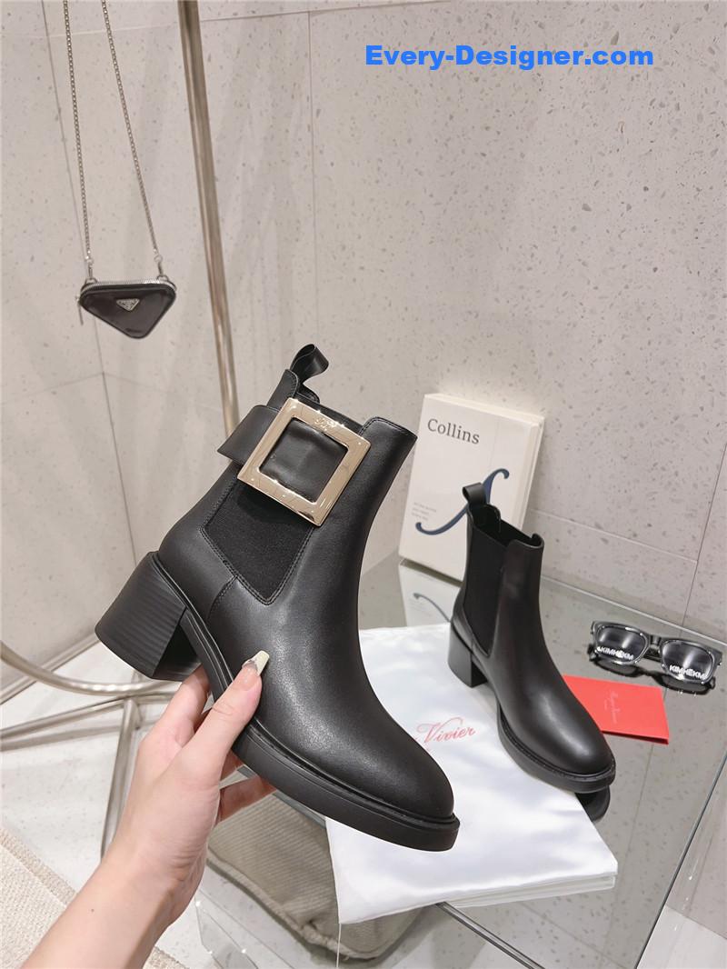 roger u1u1er square buckle ankle boots