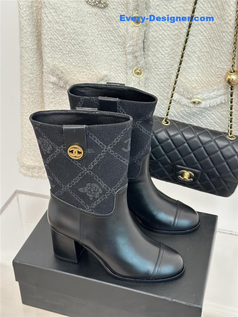 CC new chunky heel cowboy boots