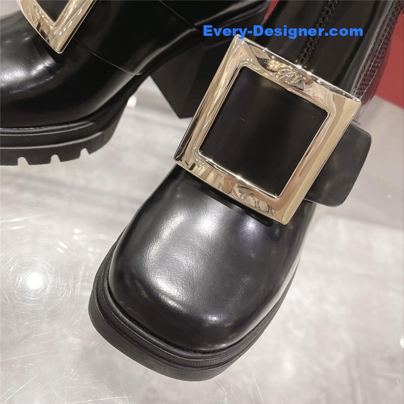 roger u1u1er autumn and winter new high-heeled ankle boots