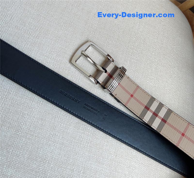 Bv*b*rry belt loop engraved with Bv*b*rry check
