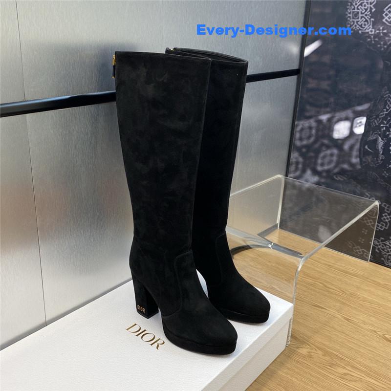 D10r cd letter logo hardware buckle motorcycle boots