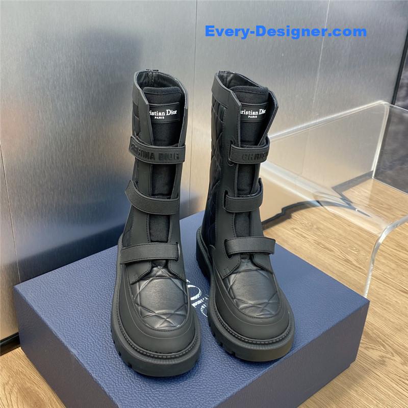 D10r low heel round toe lace up knight boots