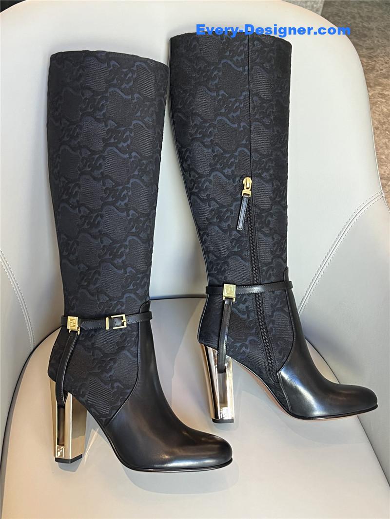 F**di autumn and winter delfina original calfskin high boots