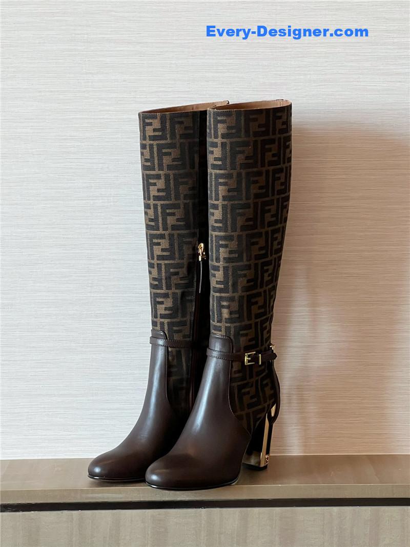 F**di autumn and winter delfina original calfskin high boots