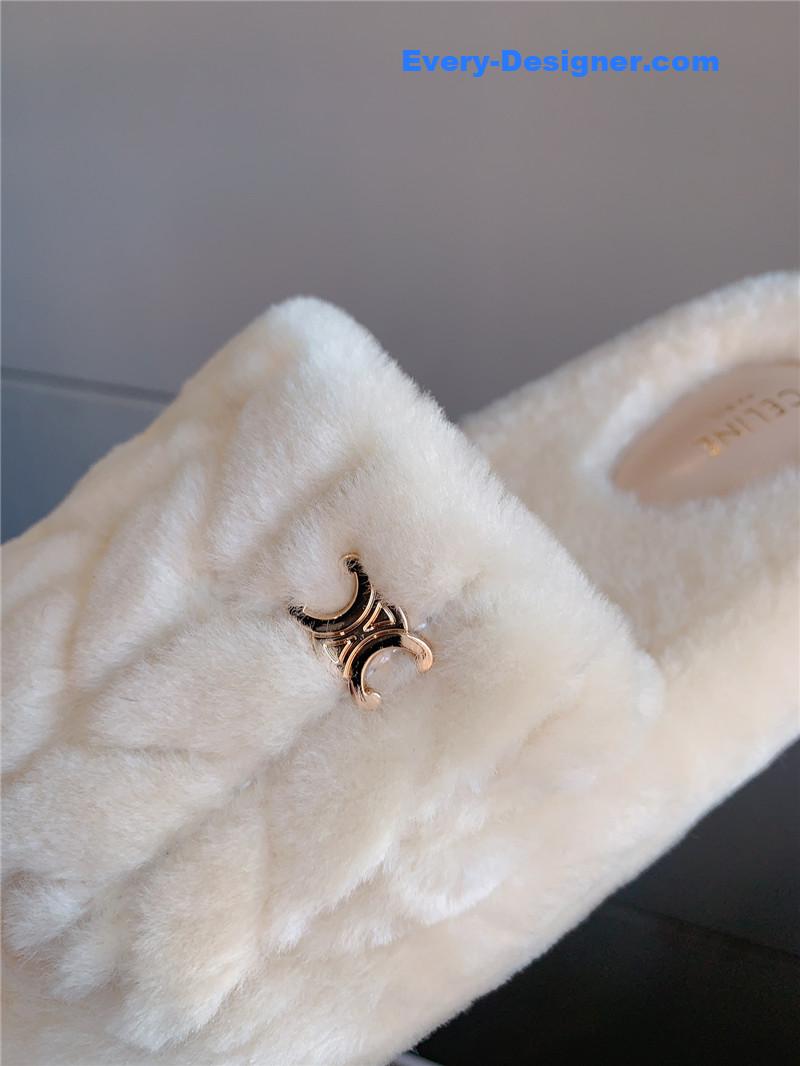 M1um1u new thick-soled furry slippers
