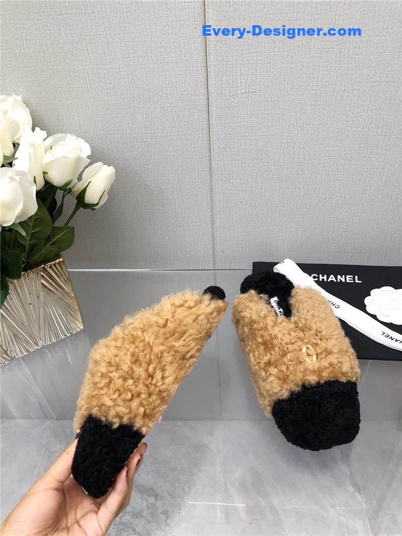 CC furry slippers