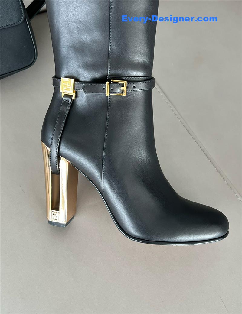 F**di autumn and winter delfina original calfskin high boots