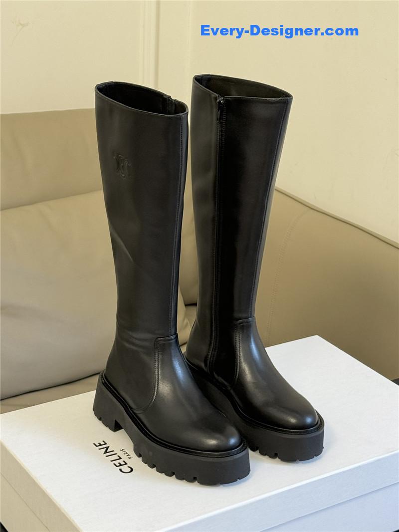 Ce1i*e autumn and winter thick sole knee boots