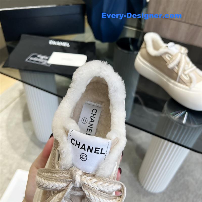 Ch**el new low top thick lace bread shoes