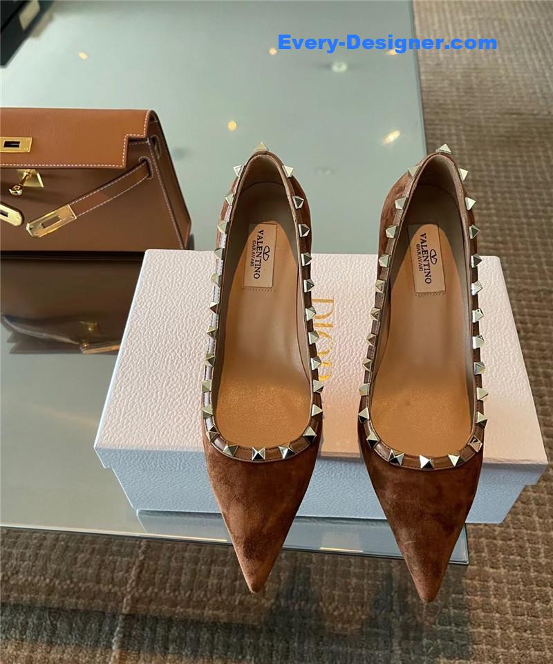 Va1e*ntin0 autumn and winter rivet elegant high heels