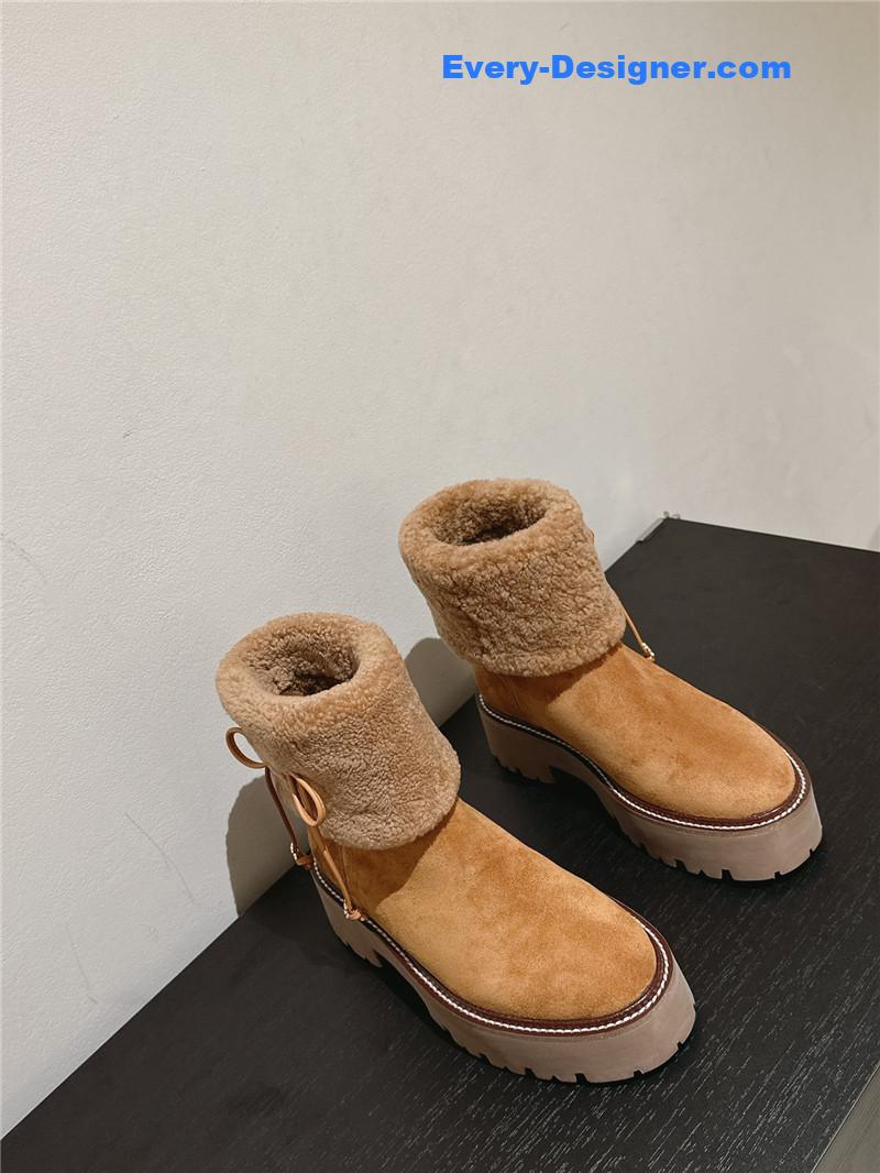 Ce1i*e bulky cropped boot brown