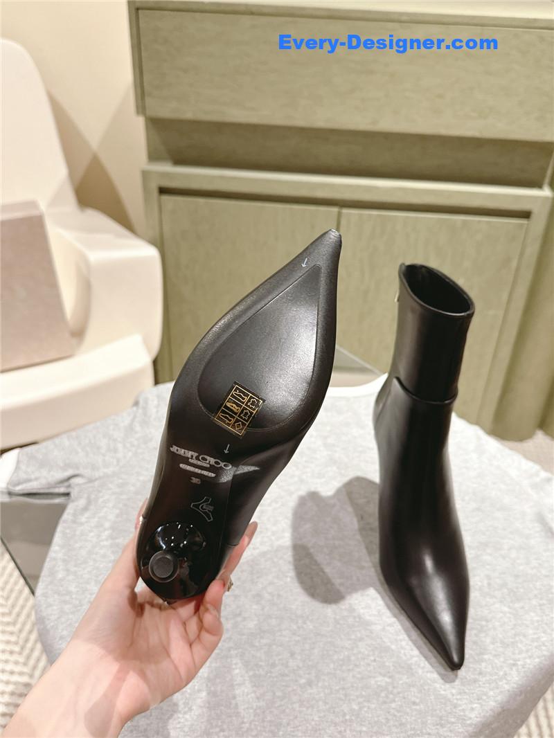 J1m*y Ch00 cycas 80 lambskin ankle boots in black