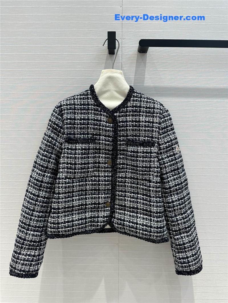 Moncler tweed woven jacket down jacket replicas clothes