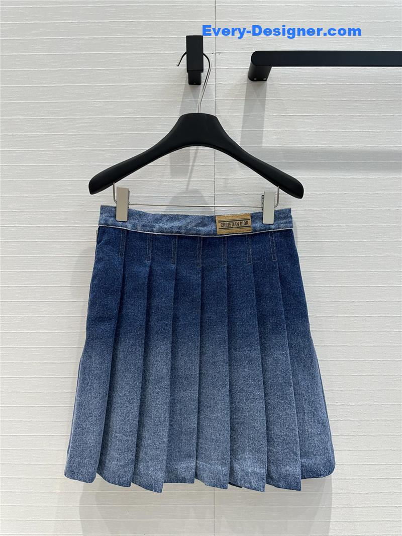 D10r floral denim pleated skirt replica d&g clothing