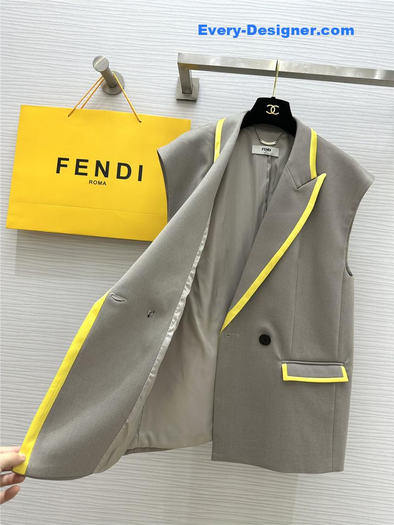 F**di color block vest jacket replica d&g clothing