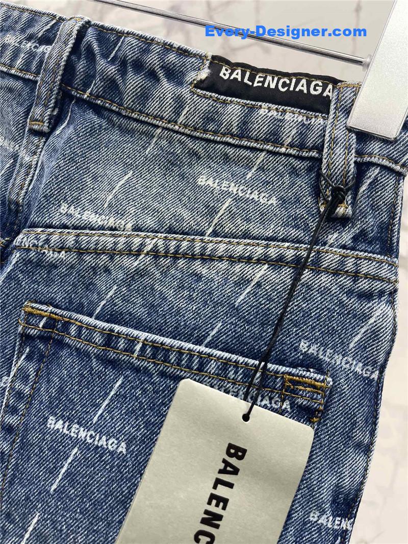 Ba1en*iaga washed distressed denim skirt replica clothing sites