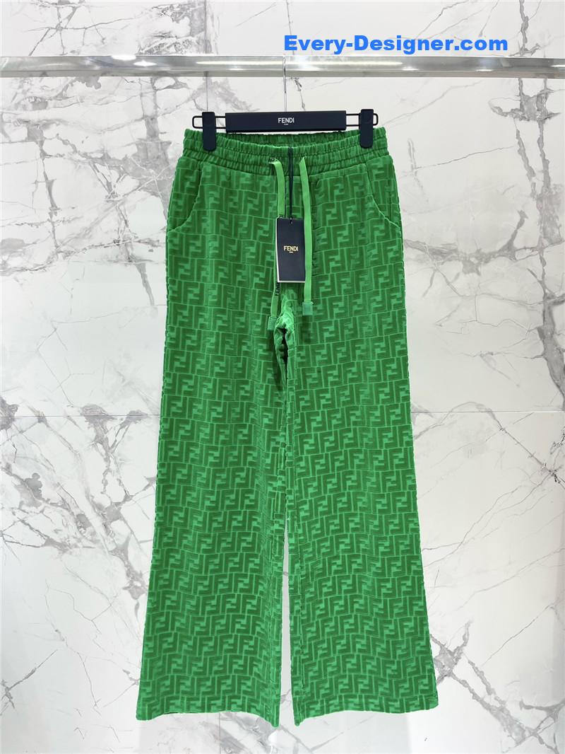 F**di slim letter jacquard casual pants replica clothing sites
