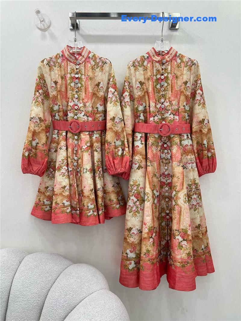 zimm lantern sleeve long dress replica designer clothes