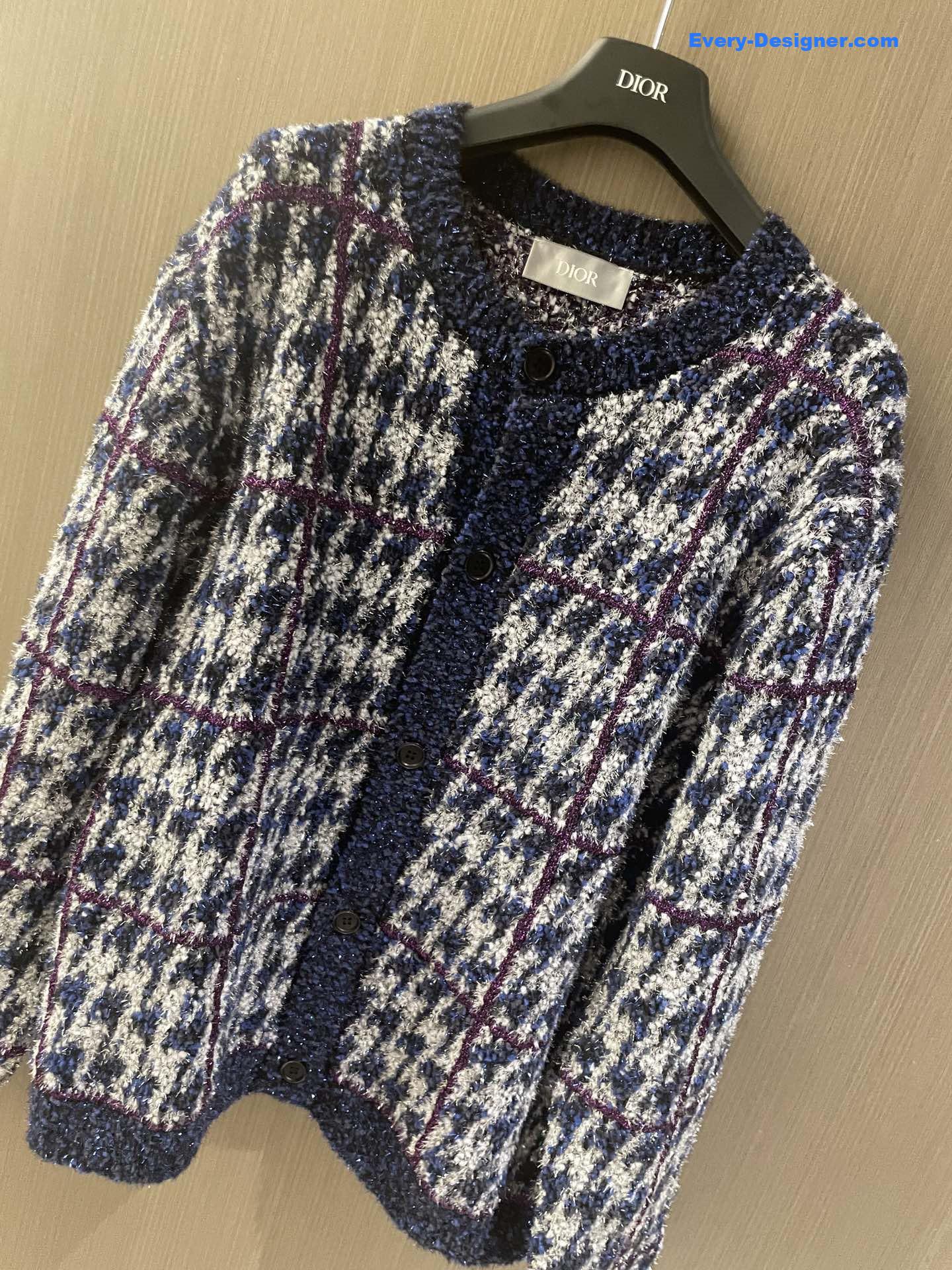 D10r multicolor houndstooth cardigan