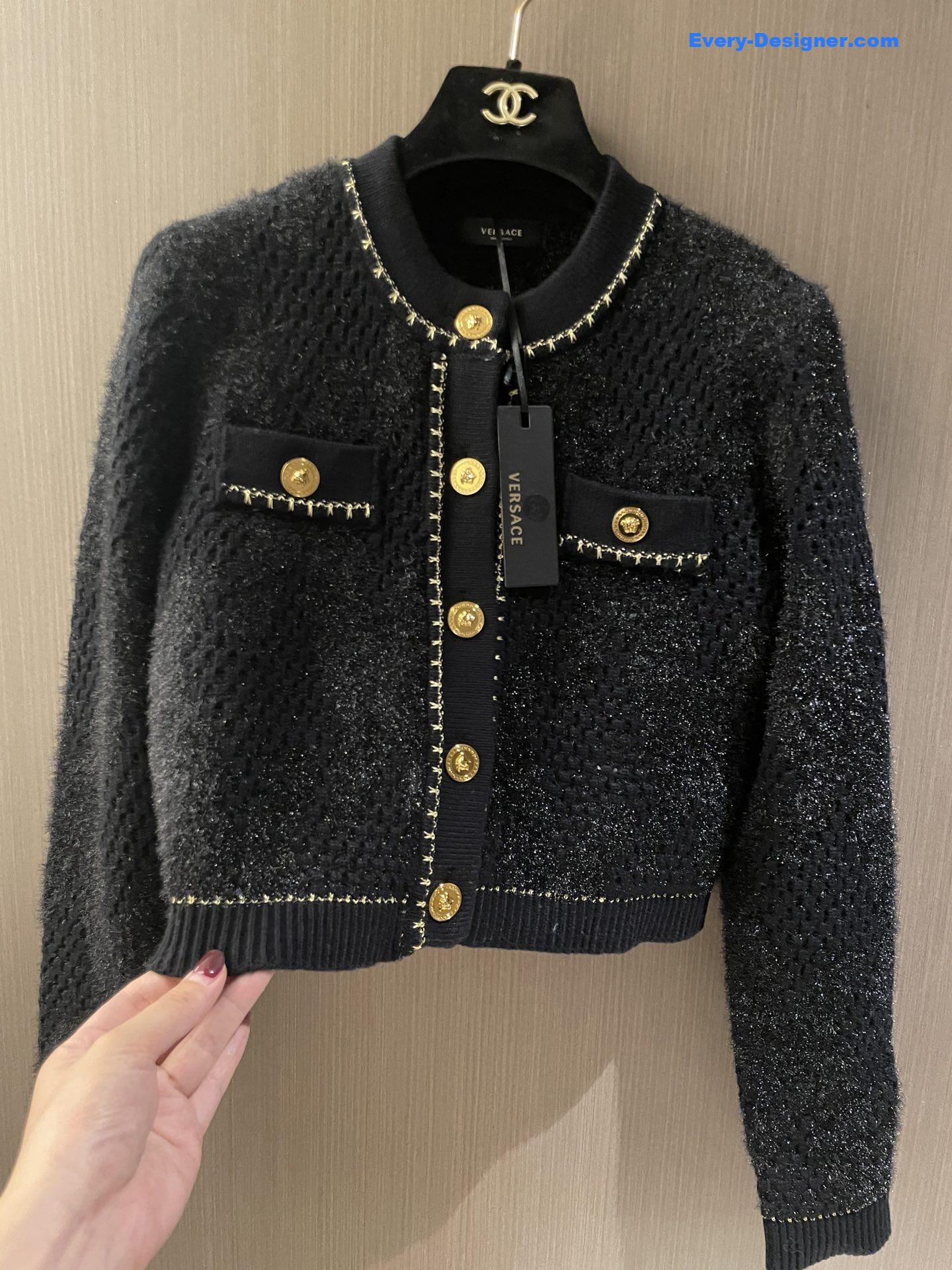 Ce1i*e navy ribbed vareuse sweater