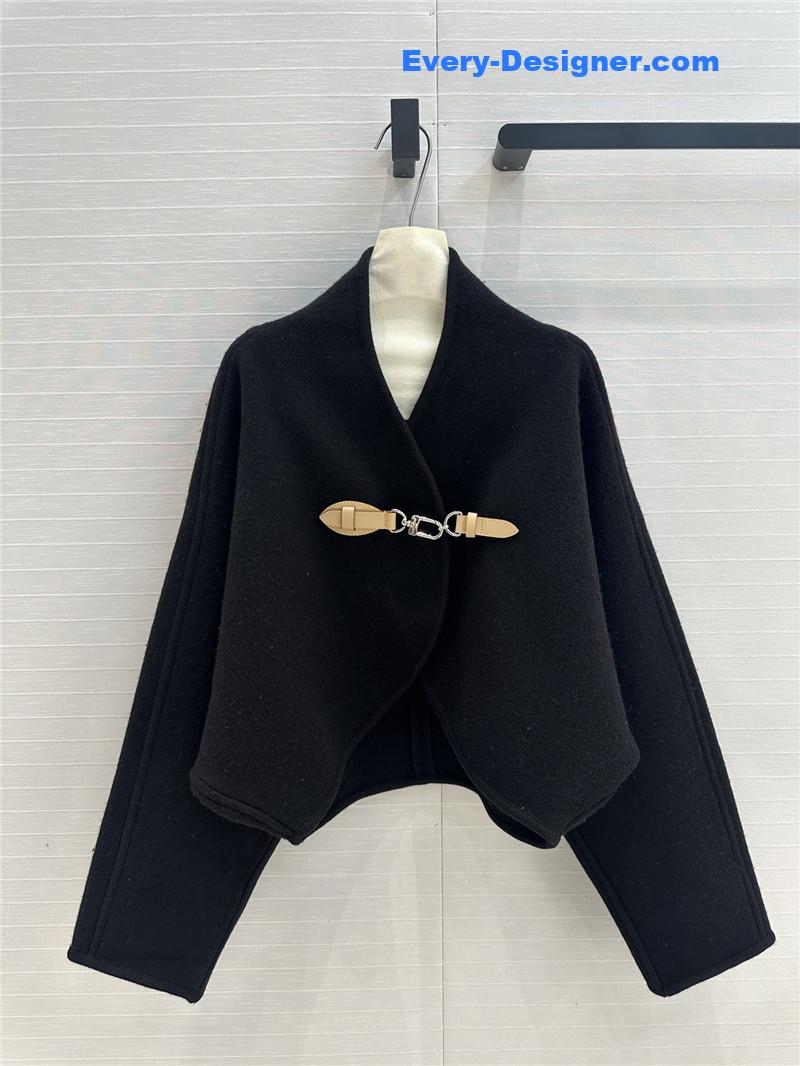 l0vis Vvtt0n lv wool knitted cape coat
